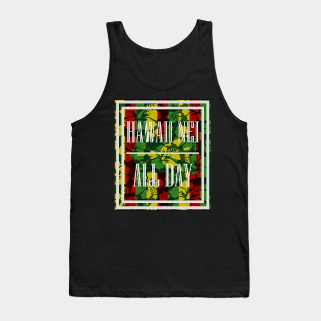 Hawai'i Kanaka Maoli Floral Flag by Hawaii Nei All Day Tank Top by hawaiineiallday